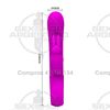 Vibrador 12 funciones con estimulador de clitoris y recarga USB